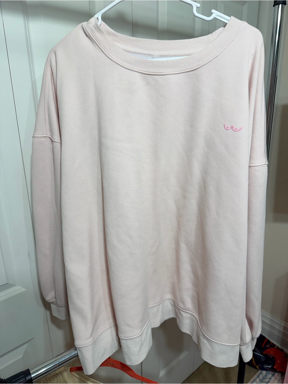 Women’s Oversized Crewneck Sweatshirt - Pale Pink